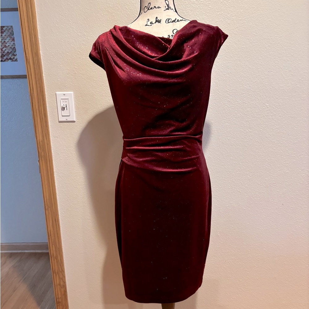Berry Wine Holiday Dress, Size 8! Brand Eliza J